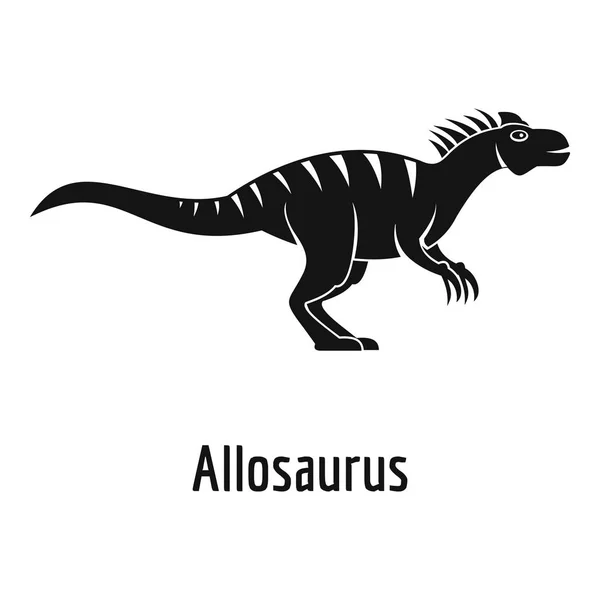 Icône d'allosaurus, style simple . — Image vectorielle