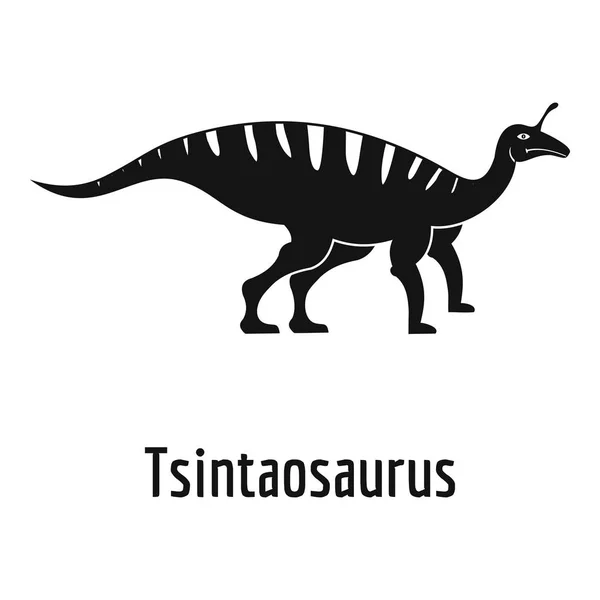 Icône Tsintaosaurus, style simple . — Image vectorielle