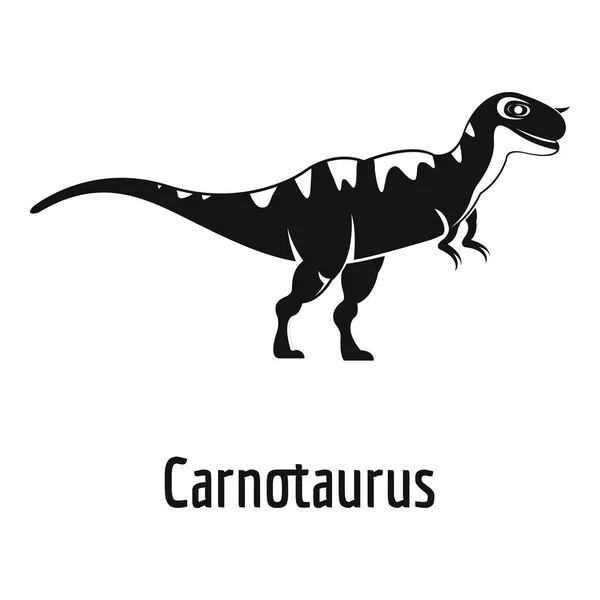 Carnotaurus ікона, простий стиль. — стоковий вектор