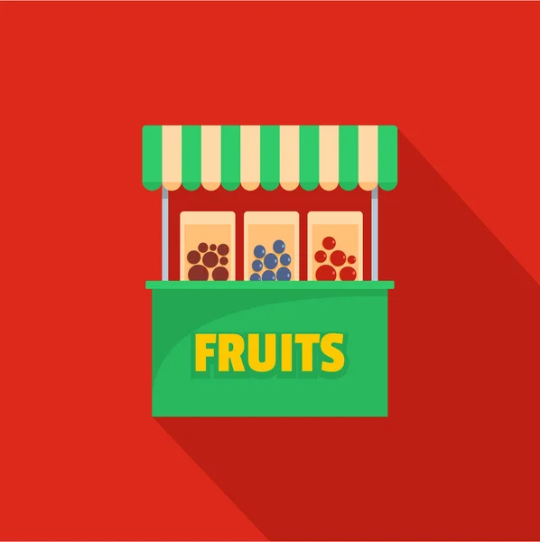 Піктограма продажу фруктів, плоский стиль . — стоковий вектор