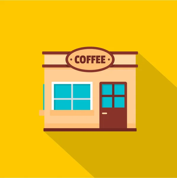 Icono de comercio de café, estilo plano . — Vector de stock