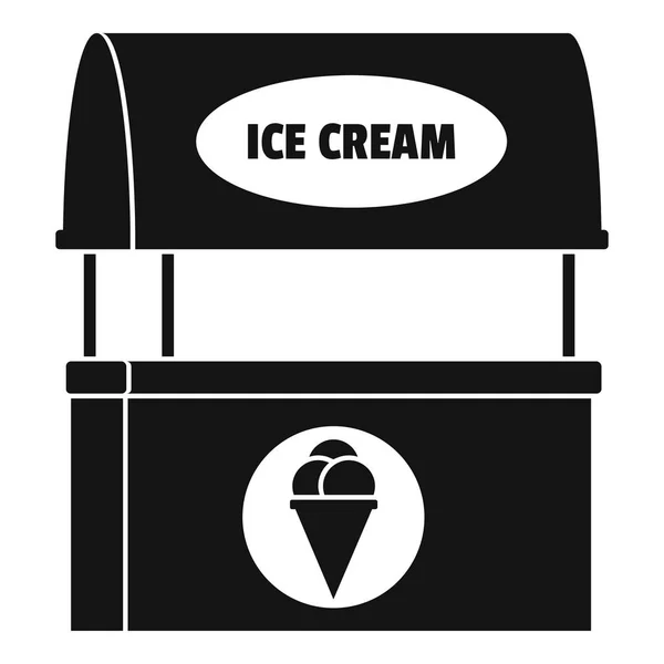 Ice crème prodej ikonu, jednoduchý styl. — Stockový vektor