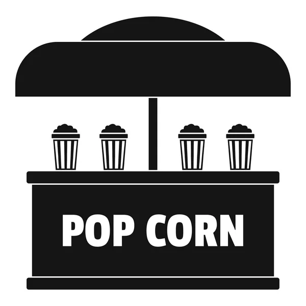 Icône de vente de maïs pop, style simple . — Image vectorielle