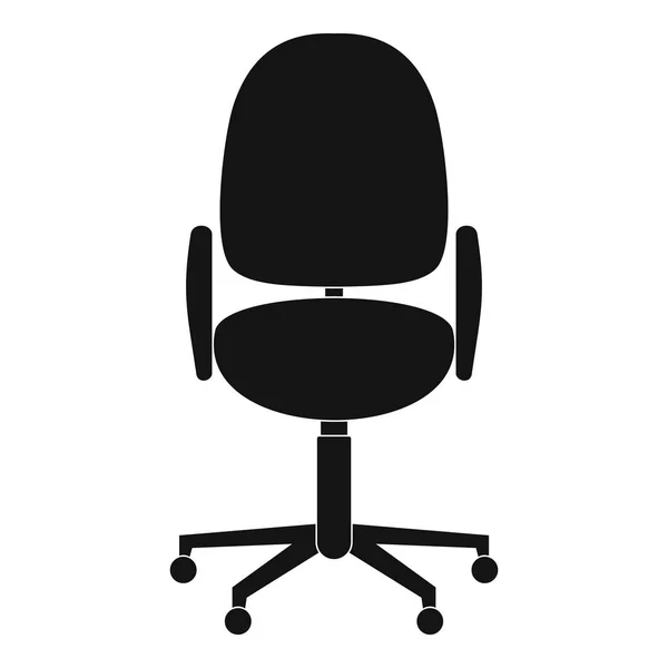 Werk stoel pictogram, eenvoudige stijl. — Stockvector