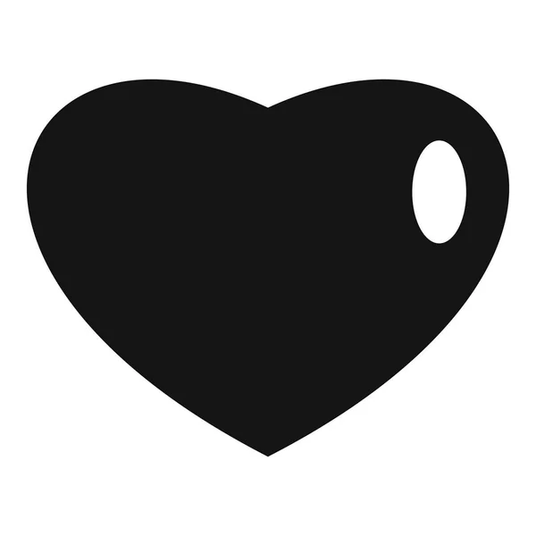 Icône de coeur tridimensionnelle, style simple . — Image vectorielle