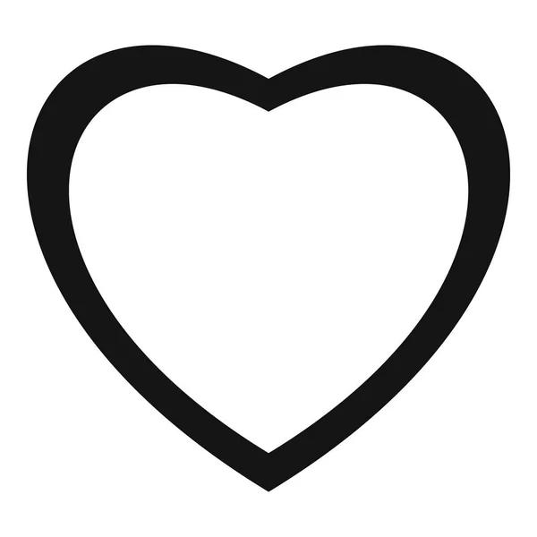 Onverschrokken hart pictogram, eenvoudige stijl. — Stockvector