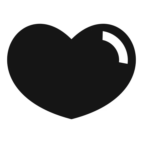 Icona del cuore amorevole, stile semplice . — Vettoriale Stock