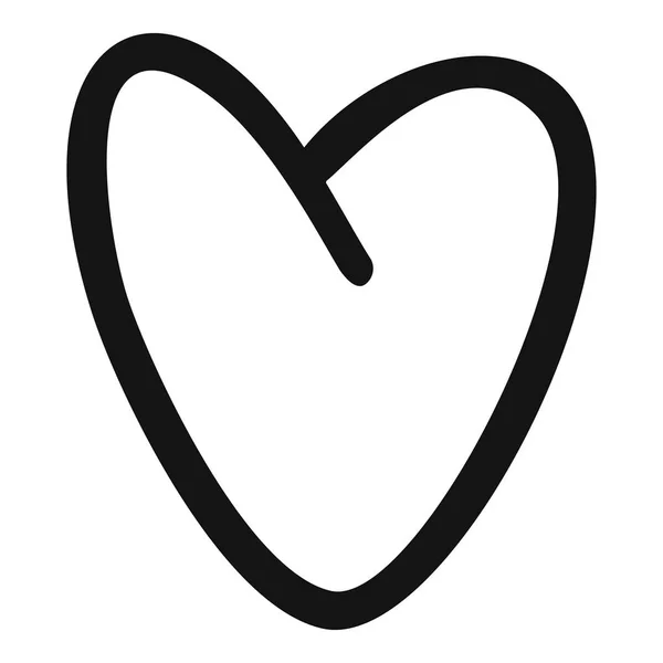 Gouden hart pictogram, eenvoudige stijl. — Stockvector