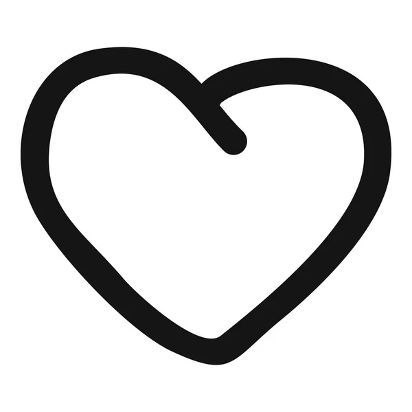 Groot hart pictogram, eenvoudige stijl. — Stockvector