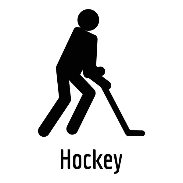 Hockey ikon, enkel stil. — Stock vektor