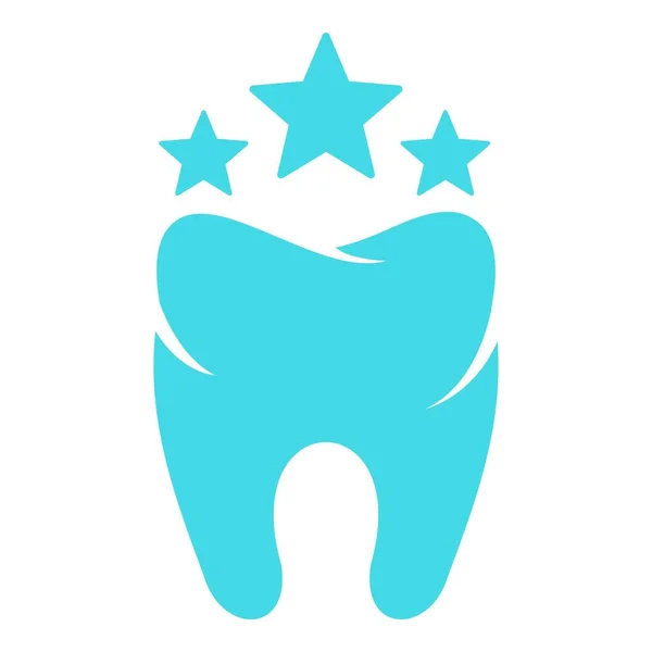 Ícone bonito do logotipo do dente, estilo plano . —  Vetores de Stock