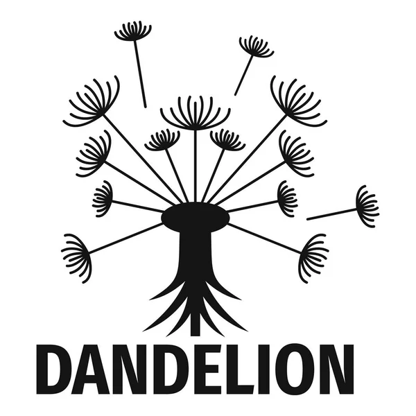 Spring dandelion logo icon, simple style. — Stock Vector