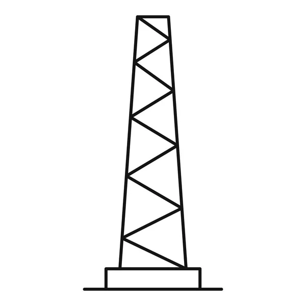 Icono de polo alto, estilo de contorno — Vector de stock