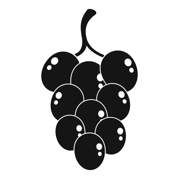 Raisin pour icône du vin, style simple — Image vectorielle