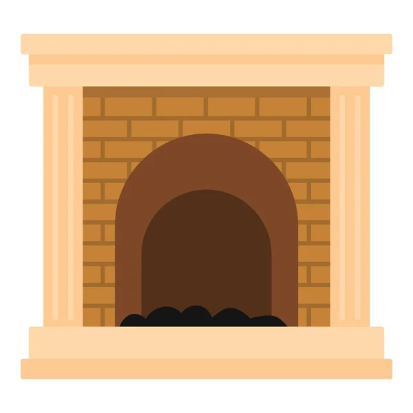 Chimenea para el icono de fuego, estilo de dibujos animados — Vector de stock