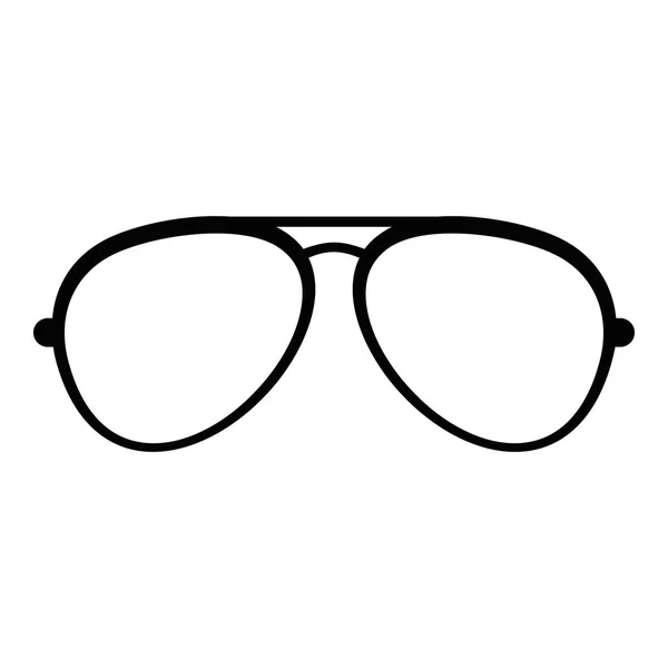 Ovales Brillensymbol, schlichter Stil. — Stockvektor