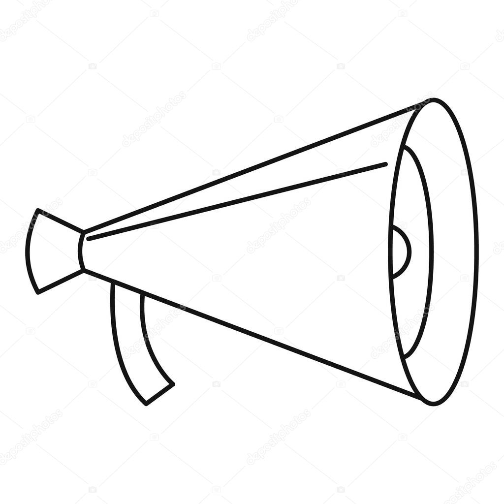 Small megaphone icon, outline style