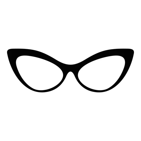 Brille ohne Dioptriensymbol, schlichter Stil. — Stockvektor