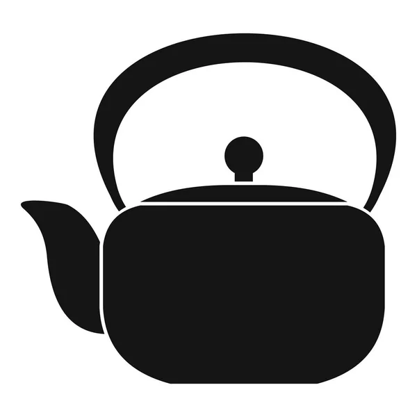Китайский чайник значок, простой стиль — стоковый вектор