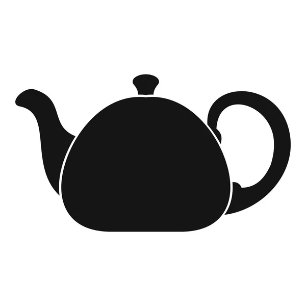 Keramická konvice na čaj ikona, jednoduchý styl — Stockový vektor