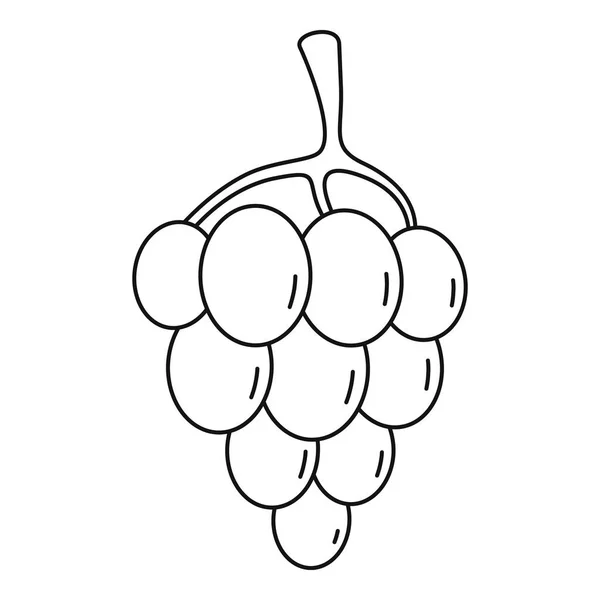 Значок винограду Салтана, контурний стиль — стоковий вектор