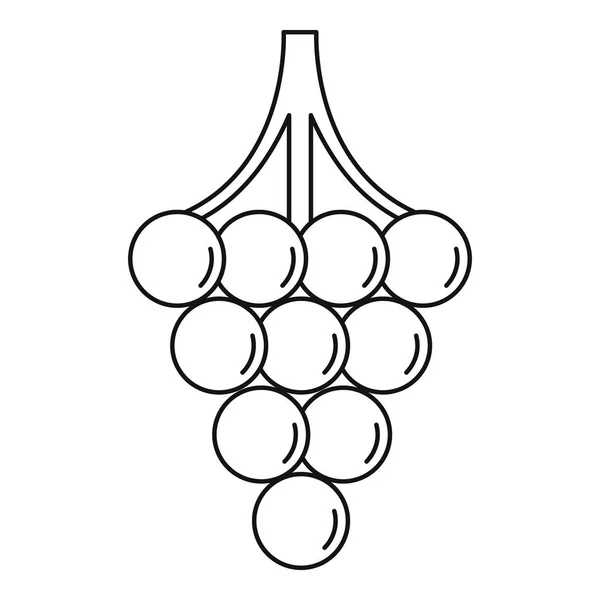 Ícone de uva verde, estilo esboço — Vetor de Stock
