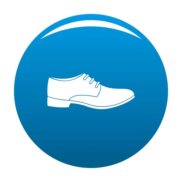 Uomo icona della scarpa vettore blu — Vettoriale Stock