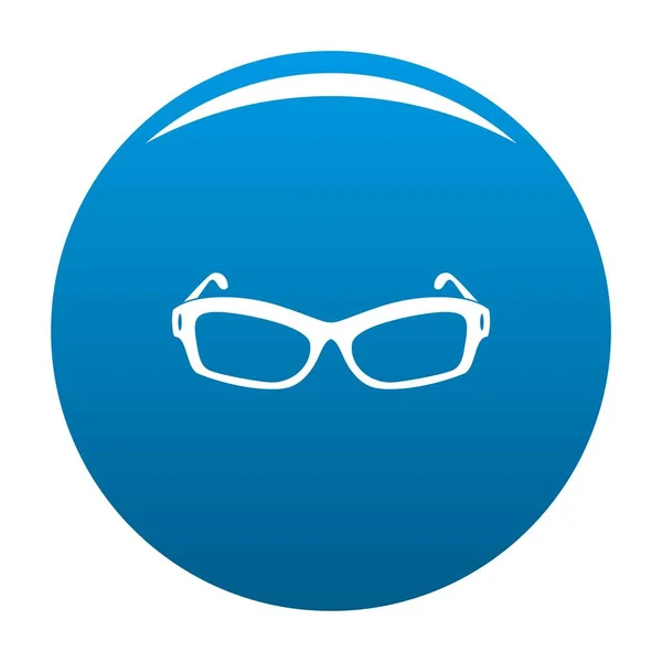 Gözlük simgesi mavi vektör — Stok Vektör
