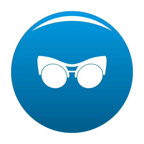 Gafas graduadas negras icono azul vector — Vector de stock