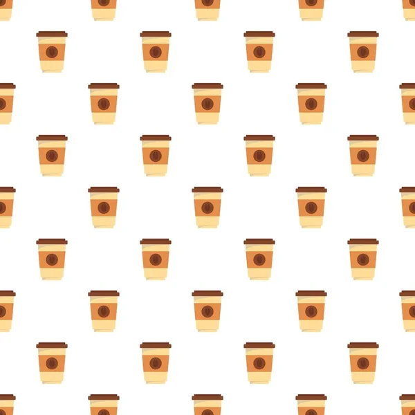 Kaffee Kunststoff Tasse Muster nahtlos — Stockvektor
