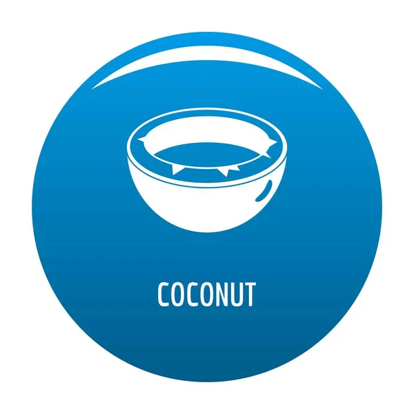 Icono de coco vector azul — Archivo Imágenes Vectoriales