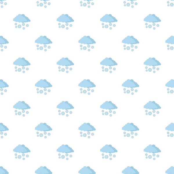 Snow cloud holiday pattern seamless