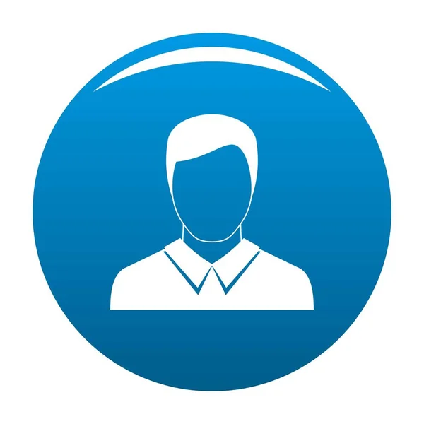 Mężczyzna avatar ikonę niebieski wektor — Wektor stockowy
