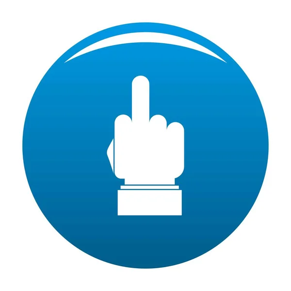 Icono de censura de mano vector azul — Vector de stock
