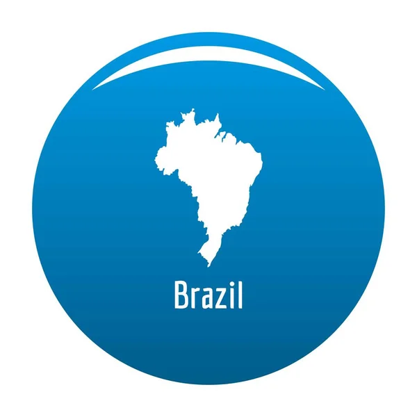 Brezilya harita siyah vektör basit — Stok Vektör