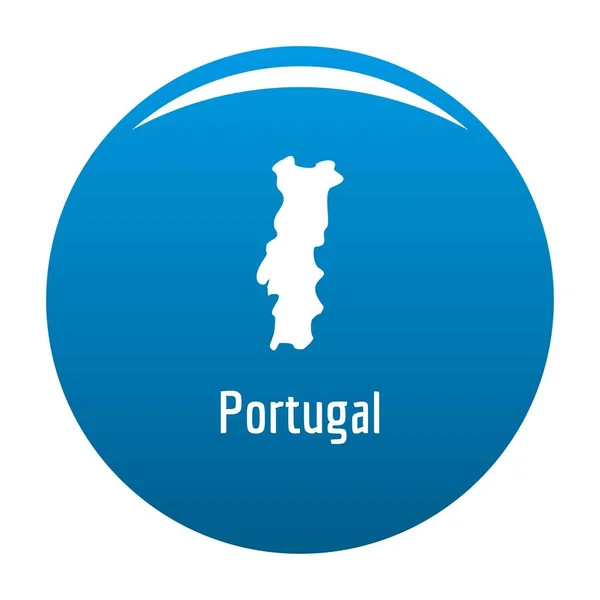 Portekiz harita siyah vektör basit — Stok Vektör