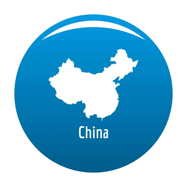 China-Karte in schwarzem Vektor einfach — Stockvektor