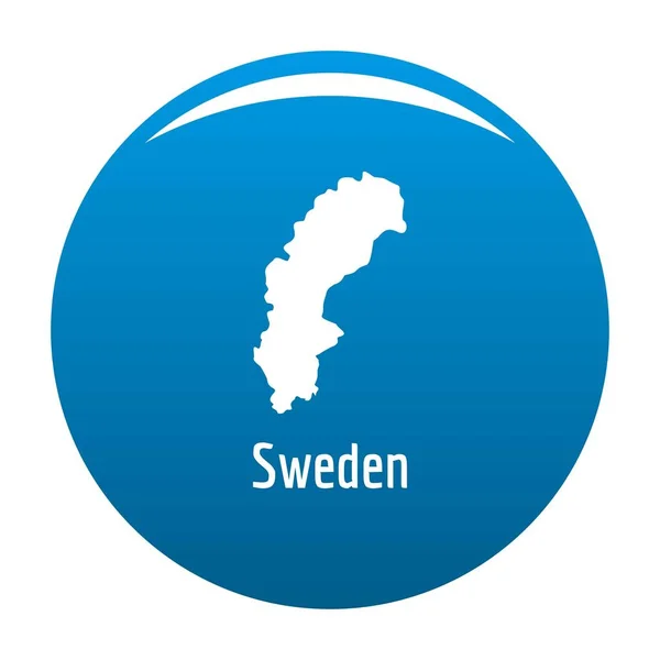 Swedia peta dalam vektor hitam sederhana - Stok Vektor