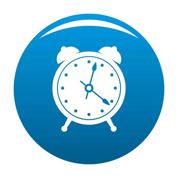 Reloj despertador icono azul vector — Vector de stock