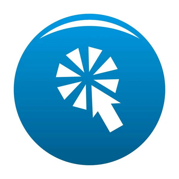 Cursore interattivo click icona blu vettoriale — Vettoriale Stock