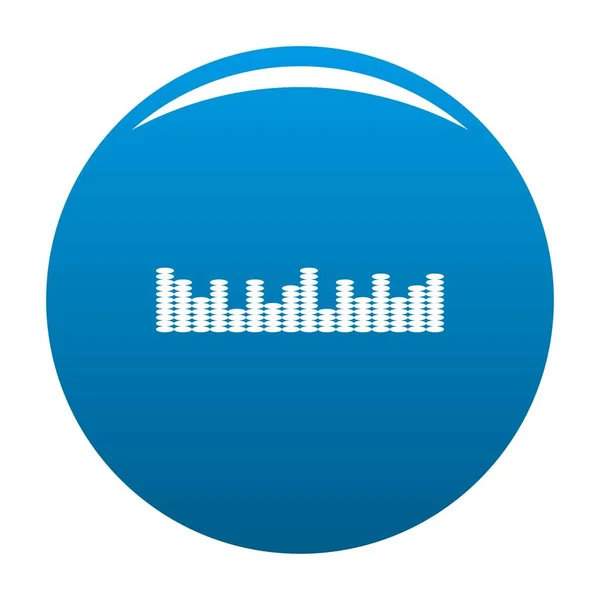 均衡器音乐图标蓝色矢量 — 图库矢量图片