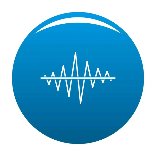 Equalizer'ı ses radyo mavi simge vektör — Stok Vektör