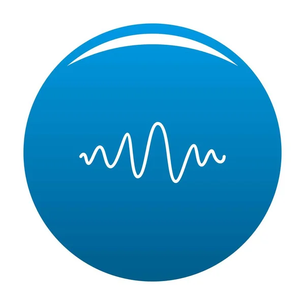 Ekolayzer melodi radyo mavi simge vektör — Stok Vektör