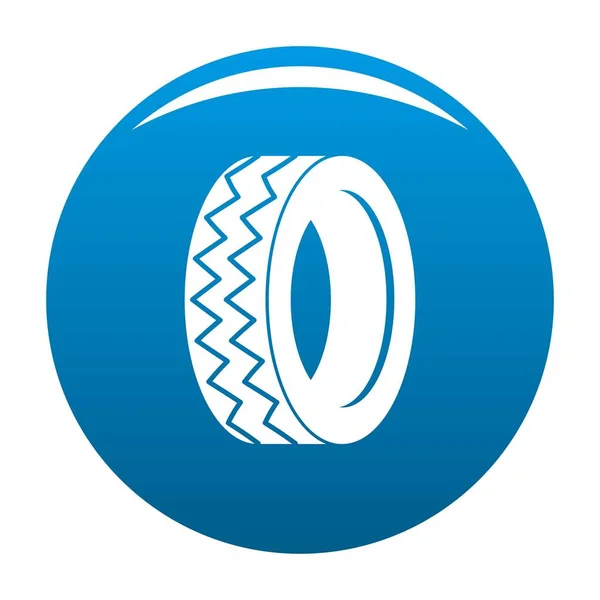 Neumático redondo icono vector azul — Archivo Imágenes Vectoriales