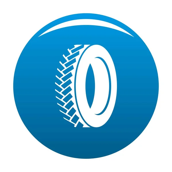 Un pneumatico icona blu vettore — Vettoriale Stock