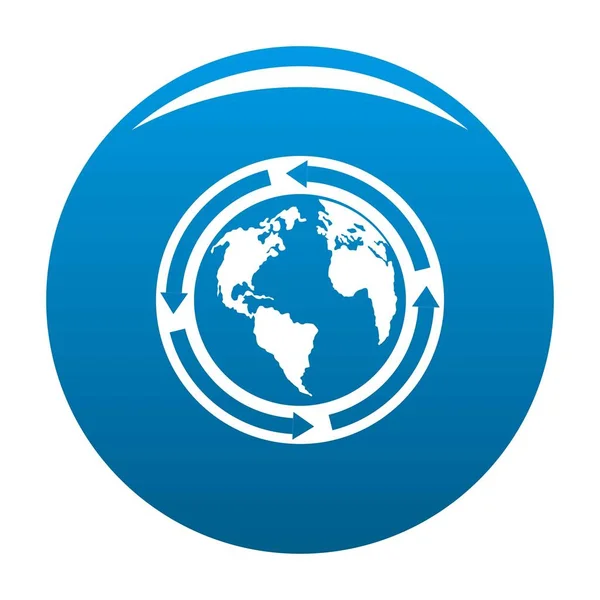 Icona della Terra vettore blu — Vettoriale Stock