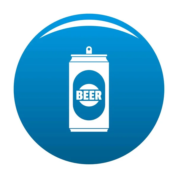 Piwo można ikonę niebieski wektor — Wektor stockowy