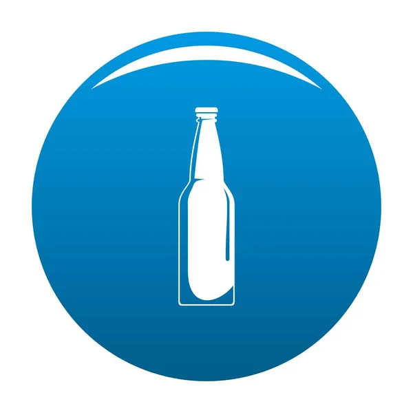Ícone de garrafa fechado vetor azul — Vetor de Stock