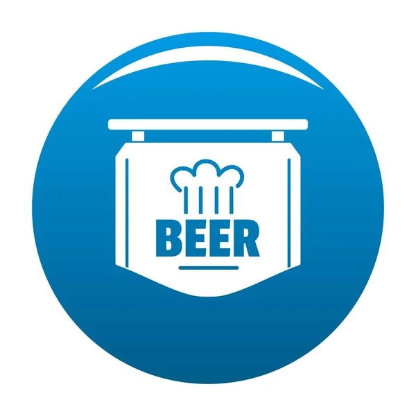 Label of beer icon blue vector — Stock Vector