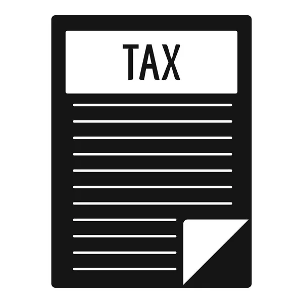 Tax sheet icon, simple style — Stock Vector